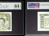 deux billets de banque sur lesquels figurent les portraits d'un homme et d'une femme