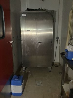 an image of a commercial kitchen with stainless steel appliances