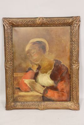 an image of a painting of a woman holding a cat