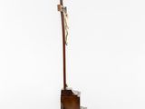 a wooden crucift with a cross on top of it