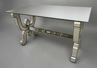 Table basse en miroir dans le goût de Serge Roche