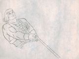 drawing of a baseball player swinging a bat at a ball