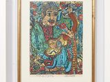 une image représentant un tableau d'un homme jouant d'un instrument de musique