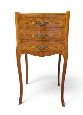 an image of a small chest of drawers with drawers on each side