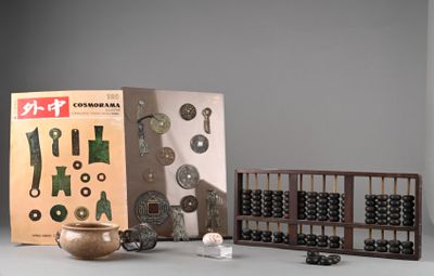 a box with abacuses and a box with other items on it