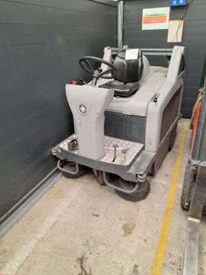 a machine that is parked in a garage