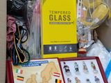 a cardboard box filled with assorted legos and other items