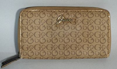 GUESS Pochette en simili cuir beige