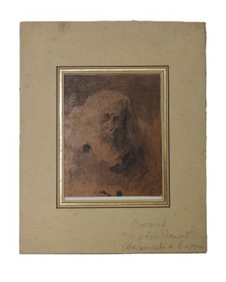École du XIXe siècle. Portrait de vieillard. - Photo 1