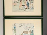 deux tableaux encadrés accrochés au mur du salon