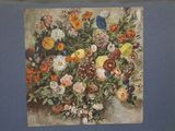 a picture of a painting of flowers in a vase