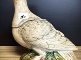 un oiseau qui est assis sur le dessus d'une table
