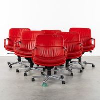 Geoffrey Harcourt (1935), lot de six fauteuils de bureau piv… (photo 2)