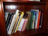 a book shelf with a bunch of books on it