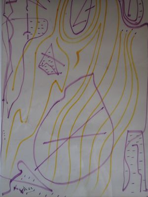 Jean MAÏLHE (1912 - 1997), composition, feutres de couleurs,…