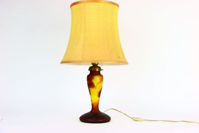 a lamp that is sitting on a table next to a lamp