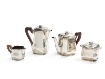 TÉTARD FRÈRES Service à thé et café en argent de forme balus…