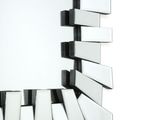 a mirror that has been placed on the wall