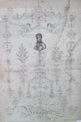 un vieux papier sur lequel est dessiné un homme