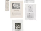 several photographs of a woman in a white dress and a man in a black and white photo