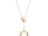 a gold plated necklace with a circle pendant and a chain