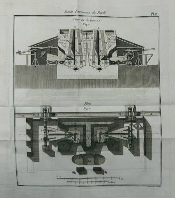 un vieux dessin représentant une machine posée sur une table