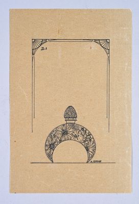 an image of a drawing of a ring on a piece of paper