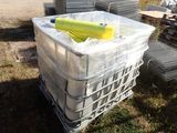 a plastic container with a yellow object on top of it