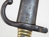 a close up of a sword with a metal handle