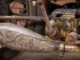 a close up view of an old motorcycle engine