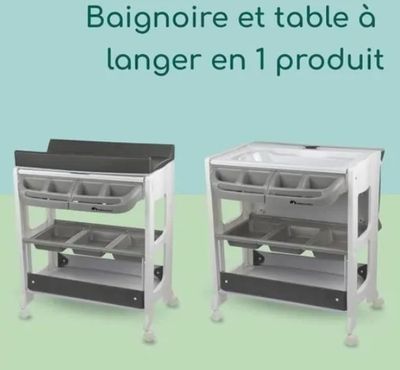 une photo d'une table à langer et une table à langer