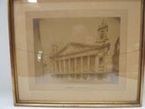 an old picture of a picture of a building with a clock tower