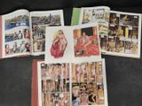a lot of pictures on the pages of a book