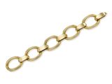 Bracelet à maillons ovales en or jaune 14 carats