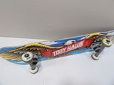 a skateboard that is sitting on top of a table