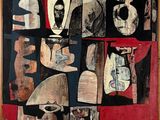 an image of a painting with multiple images of people on it