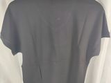 grey t - shirt with scallops on the back