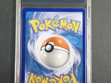 a close up of a pokemon card in a plastic holder