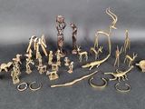 a lot of gold figurines on a table