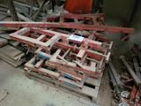 many pieces of wood that are sitting on a pallet
