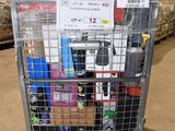 a cart that has a lot of items in it