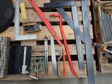 a lot of tools that are sitting on a pallet
