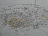 une carte d'une petite île sur laquelle figurent de nombreux points jaunes