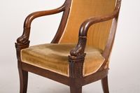 Fauteuil gondole en acajou et placage d'acajou, les accotoir… (photo 3)