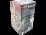 a box of pokemon trading cards on a black background