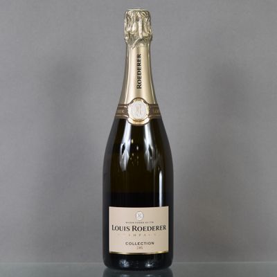 an image of a bottle of champagne on a table