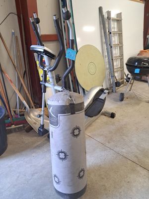 an image of a garage with a water heater in it