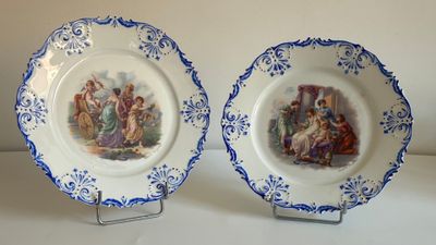 D'après Angelica KAUFFMANN Deux assiettes rondes à bord chan…