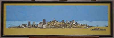 a picture of a picture of a city in a picture frame
