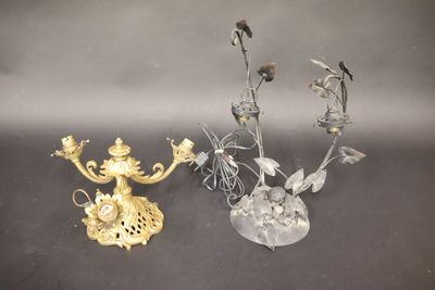 Suspension en laiton à 3 bras de lumière